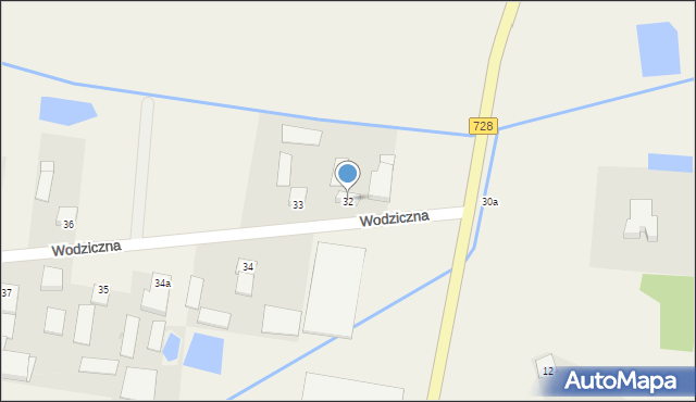 Wodziczna, Wodziczna, 32, mapa Wodziczna