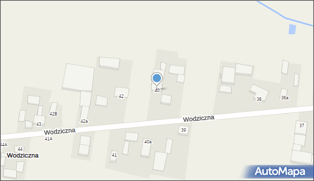 Wodziczna, Wodziczna, 40, mapa Wodziczna