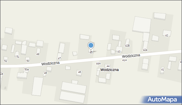 Wodziczna, Wodziczna, 45, mapa Wodziczna