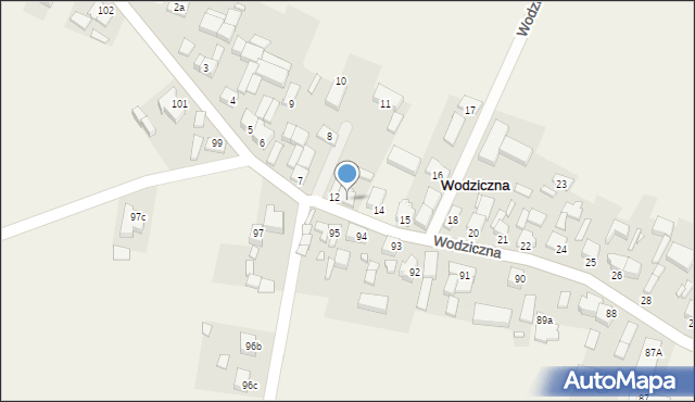 Wodziczna, Wodziczna, 13, mapa Wodziczna