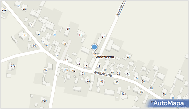 Wodziczna, Wodziczna, 16, mapa Wodziczna