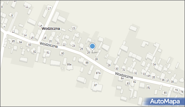 Wodziczna, Wodziczna, 27, mapa Wodziczna