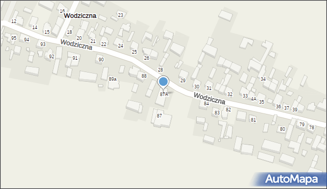 Wodziczna, Wodziczna, 87A, mapa Wodziczna