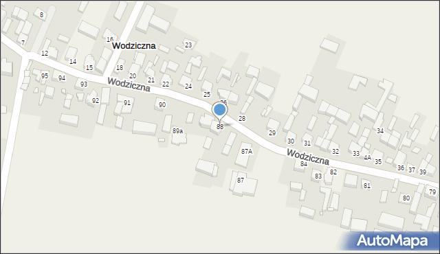 Wodziczna, Wodziczna, 88, mapa Wodziczna