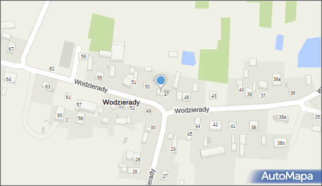 Wodzierady, Wodzierady, 48, mapa Wodzierady