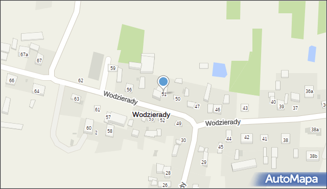 Wodzierady, Wodzierady, 51, mapa Wodzierady