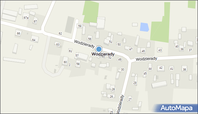 Wodzierady, Wodzierady, 55, mapa Wodzierady