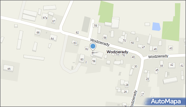 Wodzierady, Wodzierady, 57, mapa Wodzierady