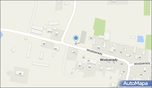 Wodzierady, Wodzierady, 62, mapa Wodzierady