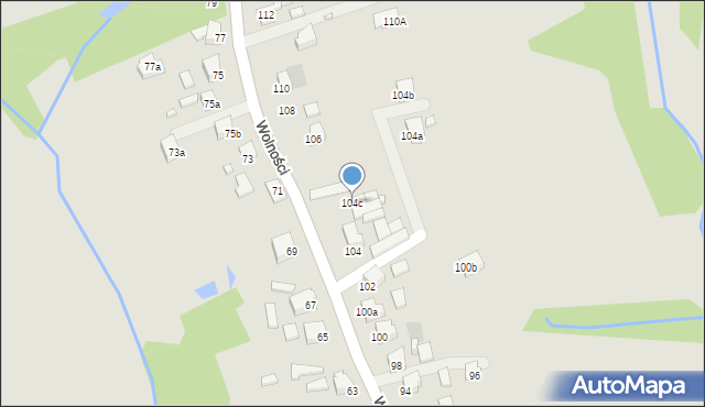 Wodzisław Śląski, Wolności, 104c, mapa Wodzisławia Śląskiego
