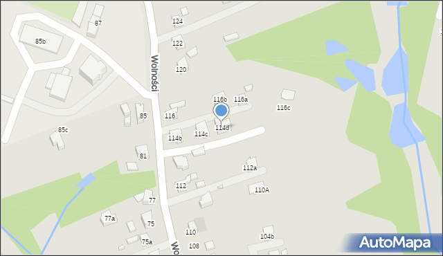 Wodzisław Śląski, Wolności, 114d, mapa Wodzisławia Śląskiego