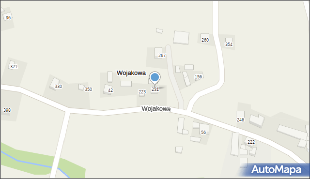 Wojakowa, Wojakowa, 231, mapa Wojakowa