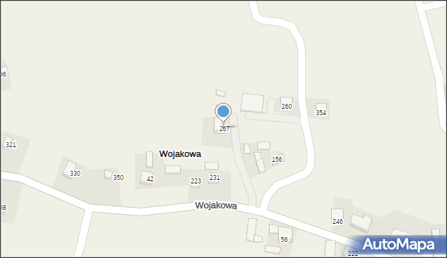 Wojakowa, Wojakowa, 267, mapa Wojakowa