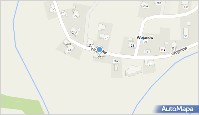 Wojanów, Wojanów, 26, mapa Wojanów