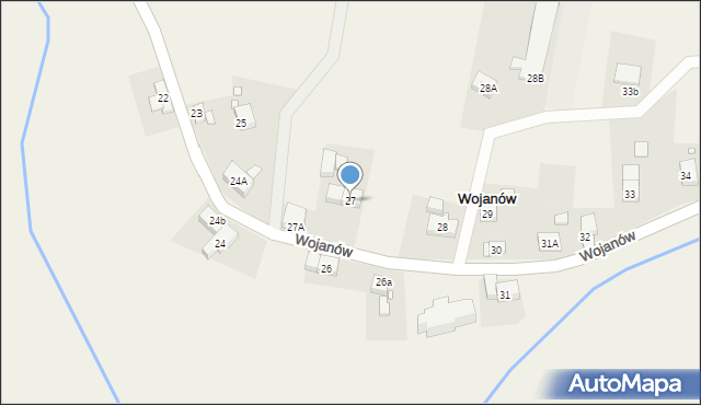 Wojanów, Wojanów, 27, mapa Wojanów