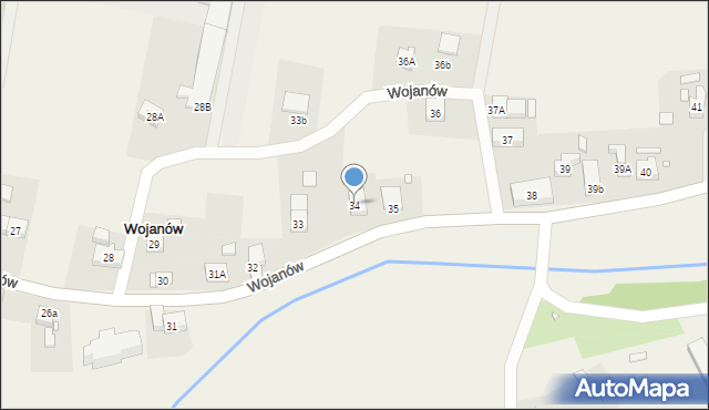 Wojanów, Wojanów, 34, mapa Wojanów