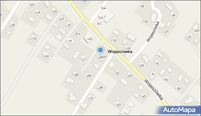 Wojaszówka, Wojaszówka, 100, mapa Wojaszówka