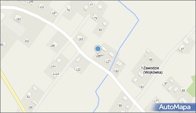 Wojaszówka, Wojaszówka, 128, mapa Wojaszówka