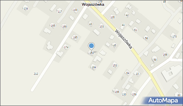 Wojaszówka, Wojaszówka, 161, mapa Wojaszówka