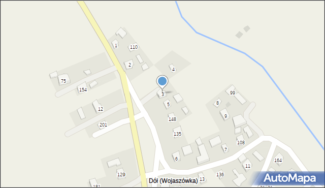 Wojaszówka, Wojaszówka, 3, mapa Wojaszówka