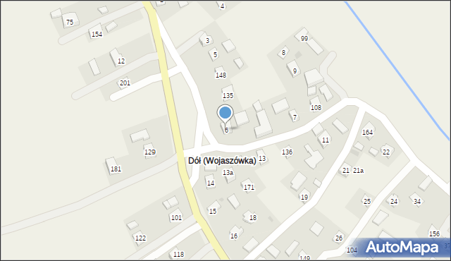 Wojaszówka, Wojaszówka, 6, mapa Wojaszówka