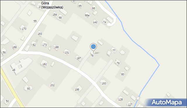 Wojaszówka, Wojaszówka, 76A, mapa Wojaszówka