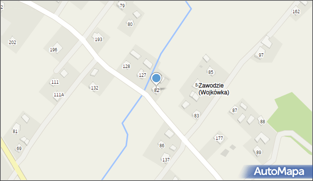 Wojaszówka, Wojaszówka, 82, mapa Wojaszówka