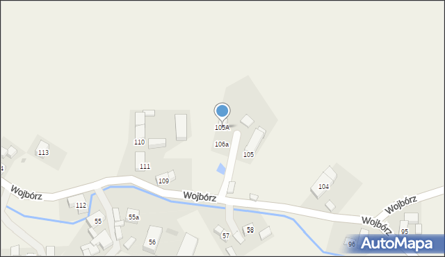 Wojbórz, Wojbórz, 105A, mapa Wojbórz