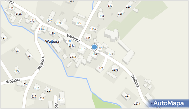 Wojbórz, Wojbórz, 124, mapa Wojbórz