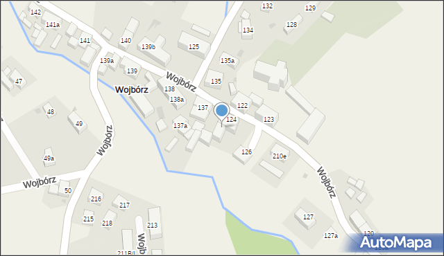 Wojbórz, Wojbórz, 124a, mapa Wojbórz