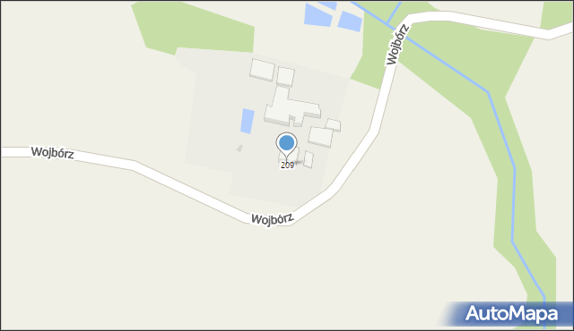 Wojbórz, Wojbórz, 209, mapa Wojbórz