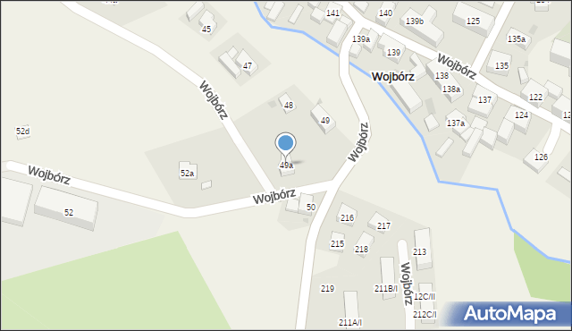 Wojbórz, Wojbórz, 49a, mapa Wojbórz