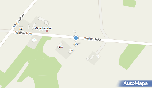 Wojciechów, Wojciechów, 10b, mapa Wojciechów