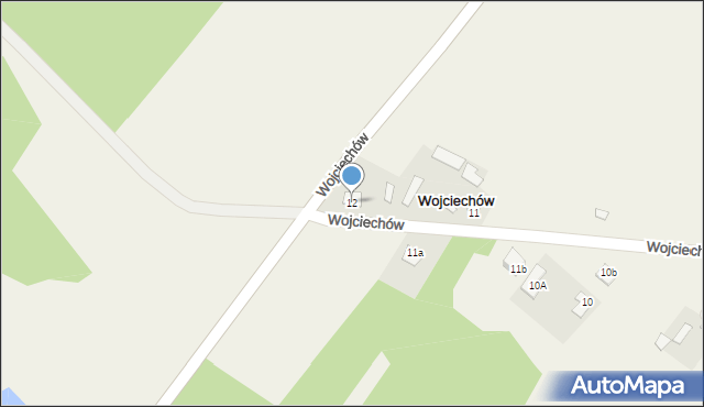 Wojciechów, Wojciechów, 12, mapa Wojciechów