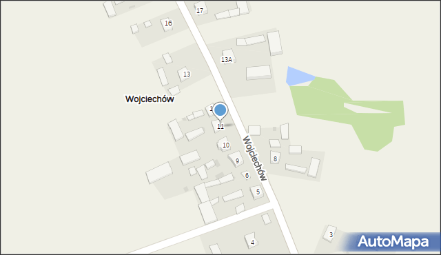 Wojciechów, Wojciechów, 11, mapa Wojciechów