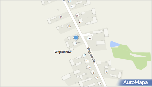 Wojciechów, Wojciechów, 13, mapa Wojciechów