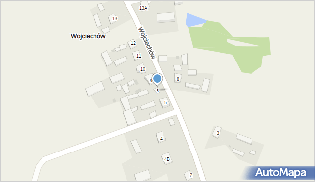 Wojciechów, Wojciechów, 6, mapa Wojciechów