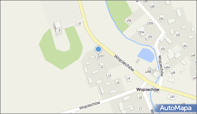 Wojciechów, Wojciechów, 11, mapa Wojciechów