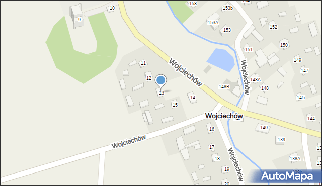 Wojciechów, Wojciechów, 13, mapa Wojciechów