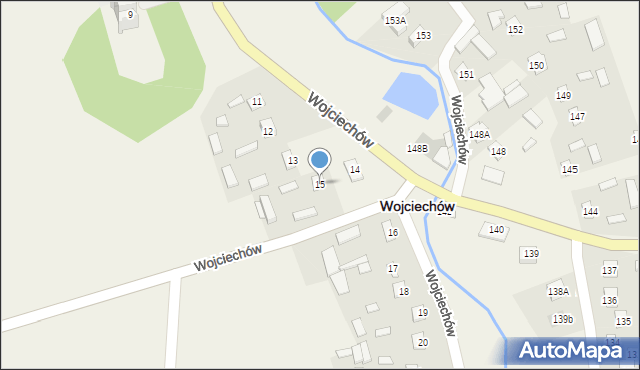 Wojciechów, Wojciechów, 15, mapa Wojciechów