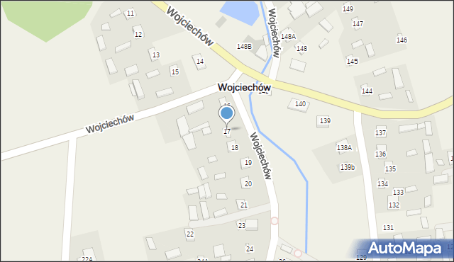 Wojciechów, Wojciechów, 17, mapa Wojciechów