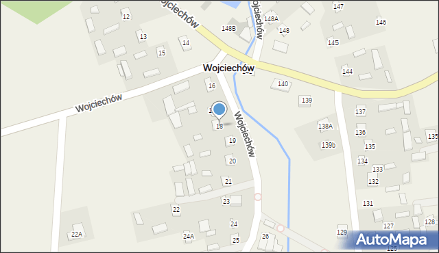 Wojciechów, Wojciechów, 18, mapa Wojciechów