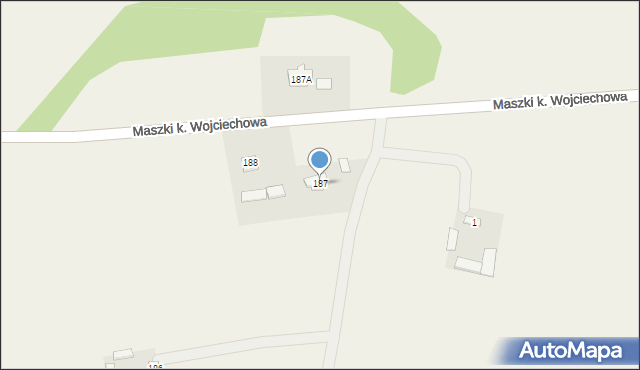 Wojciechów, Wojciechów, 187, mapa Wojciechów