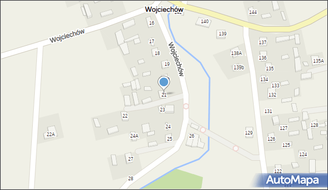 Wojciechów, Wojciechów, 21, mapa Wojciechów