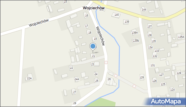 Wojciechów, Wojciechów, 21A, mapa Wojciechów