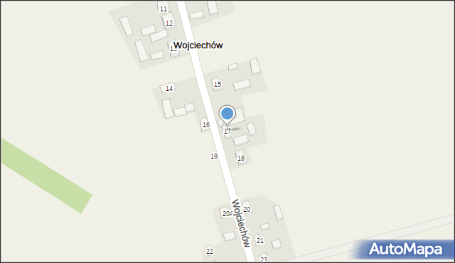 Wojciechów, Wojciechów, 17, mapa Wojciechów