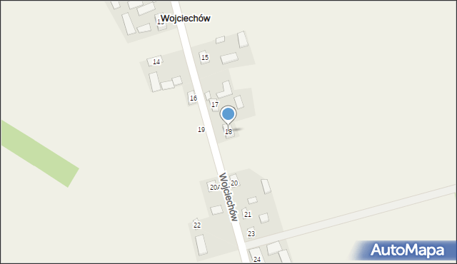 Wojciechów, Wojciechów, 18, mapa Wojciechów