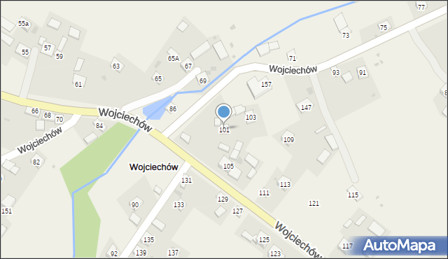 Wojciechów, Wojciechów, 101, mapa Wojciechów