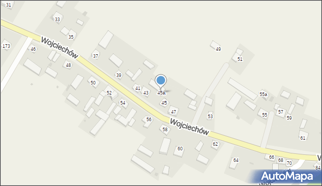 Wojciechów, Wojciechów, 45a, mapa Wojciechów