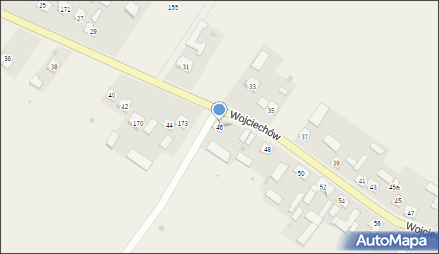 Wojciechów, Wojciechów, 46, mapa Wojciechów